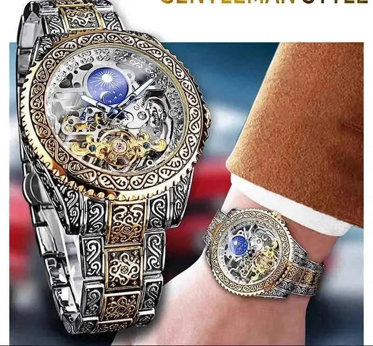 skeleton tourbillon movement | sapphire crystal glass | business casual timepiece | ultrasonic cleaning