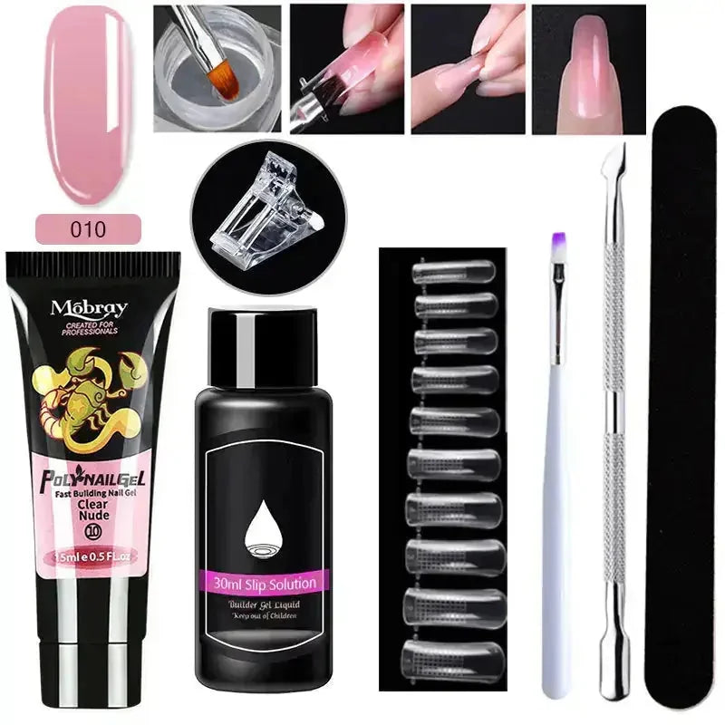 crystal nail extension kit | professional nail art set | acrylic nail forms set | energy saving
