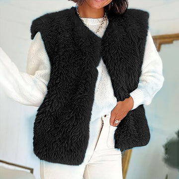 Women's Plush Vest Sleeveless Women's Fashion Tops Meifu Market