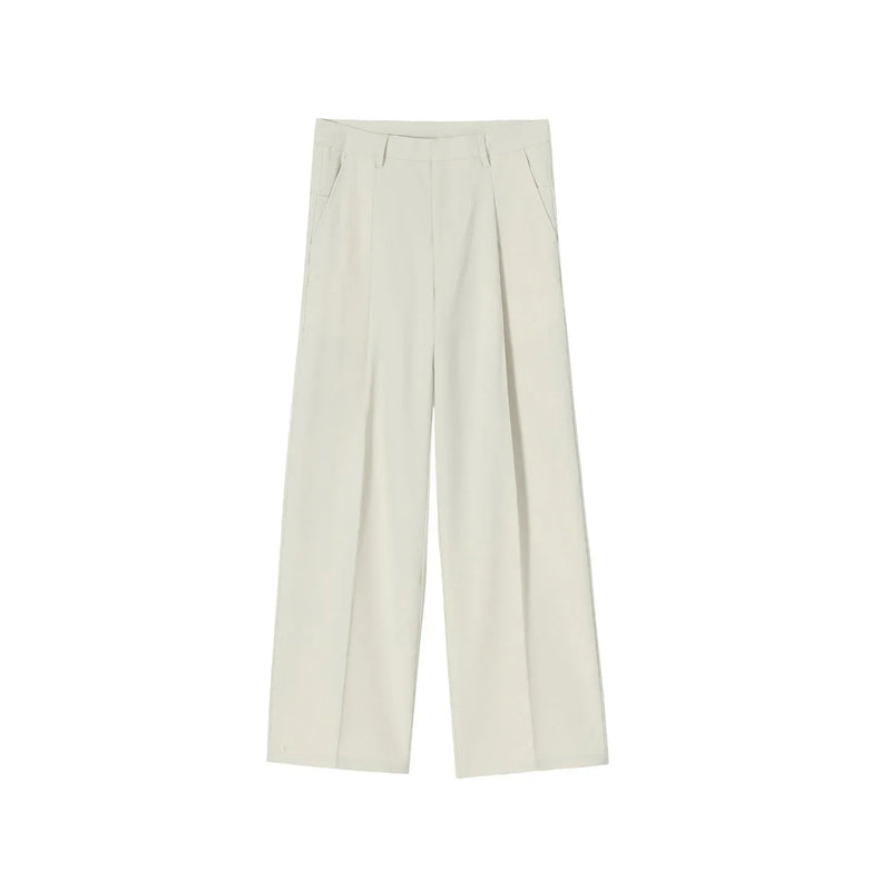 straight-leg suit pants | mid-waist trousers for men | wrinkle-resistant fabric | energy saving