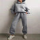 fleece-lined hoodie set | oversized hoodie and sweatpants set | loungewear two-piece outfit | ultrasonic cleaning