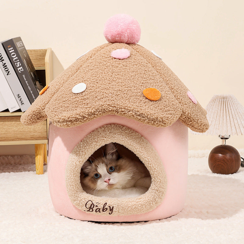 Removable Mushroom House Cat Nest Pet House Puppy Meifu Market