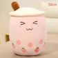 Cute Fruit Drink Plush Stuffed Soft Strawberry Milk Tea Plush Boba Tea Cup Toy Bubble Tea Pillow Cushion Kids Gift Meifu Market