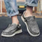 canvas slip-on loafers | breathable fabric shoes | lightweight casual footwear | ultrasonic cleaning