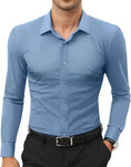 stretch-fit long sleeve shirt | moisture-wicking work shirt | wrinkle-resistant office shirt | energy saving