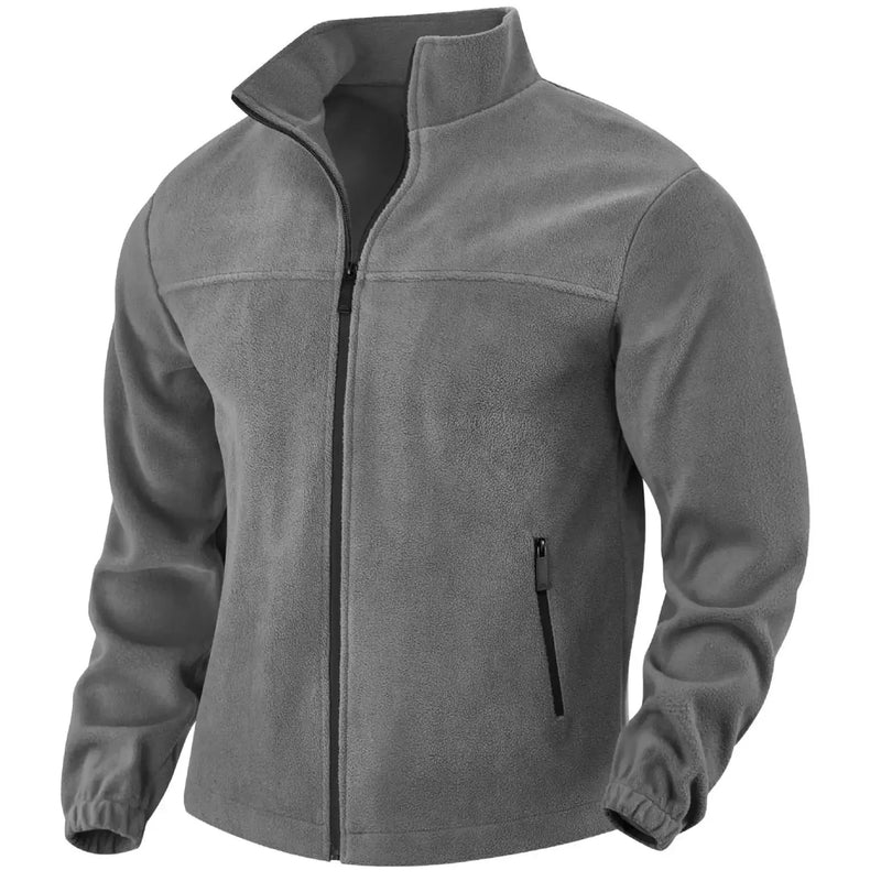 windproof polar fleece jacket | thermal insulated mens coat | outdoor hiking fleece | energy saving