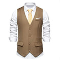 single-breasted vest | mens v-neck vest | solid color waistcoat | ultrasonic cleaning