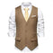 New Men's Solid Color Suit V-neck Single Breasted Chain Vest Navy Blue - lifestyle usage image