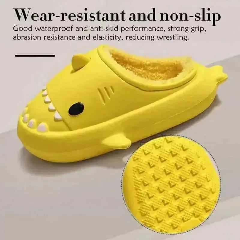 Cartoon Shark Shoes Home Slippers EVA Lovers Slippers Winter Soft Bottom Waterproof Shoes - Meifu Market