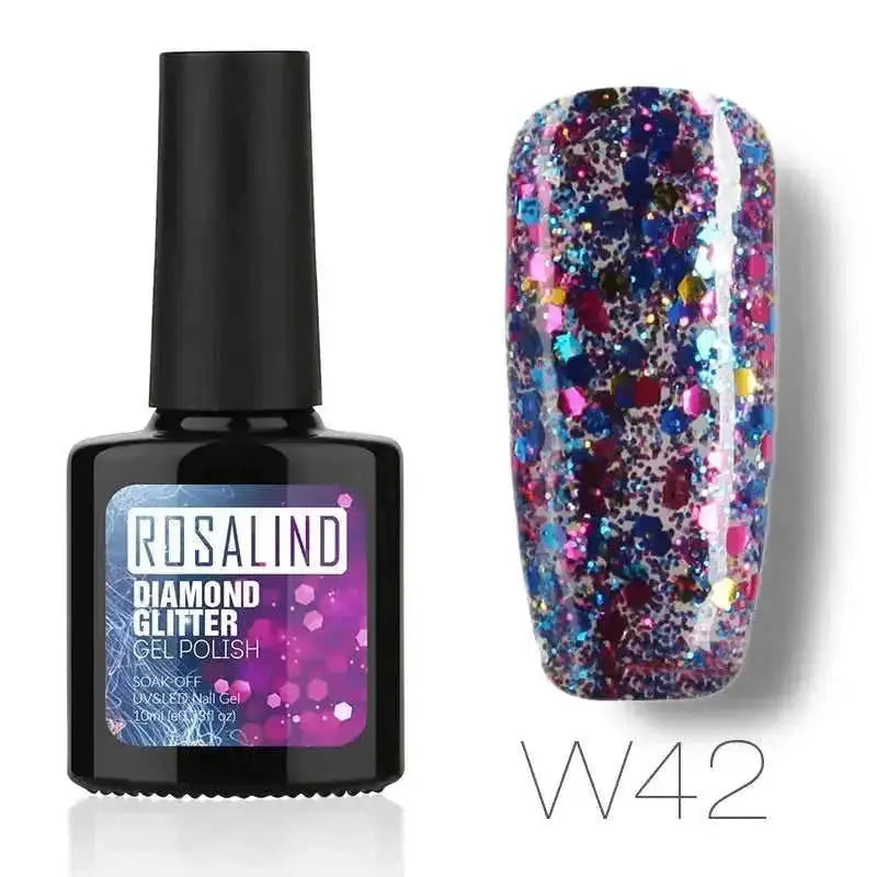 Diamond Nail Gel Polish - Reflective Glitter Gel for Nail Art | 10ml UV/LED RBW48 - available style options