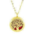 stainless steel pendant necklace | tree of life diffuser necklace | essential oil jewelry for women | ultrasonic cleaning