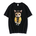 sad crying cat t-shirt | munchkin kitty graphic tee | soft cotton cat meme shirt | ultrasonic cleaning