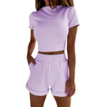 high waist crop shorts set | casual short sleeve top | summer fashion outfit | energy saving