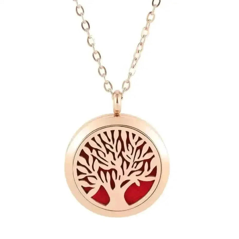 stainless steel pendant necklace | tree of life diffuser necklace | essential oil jewelry for women | ultrasonic cleaning