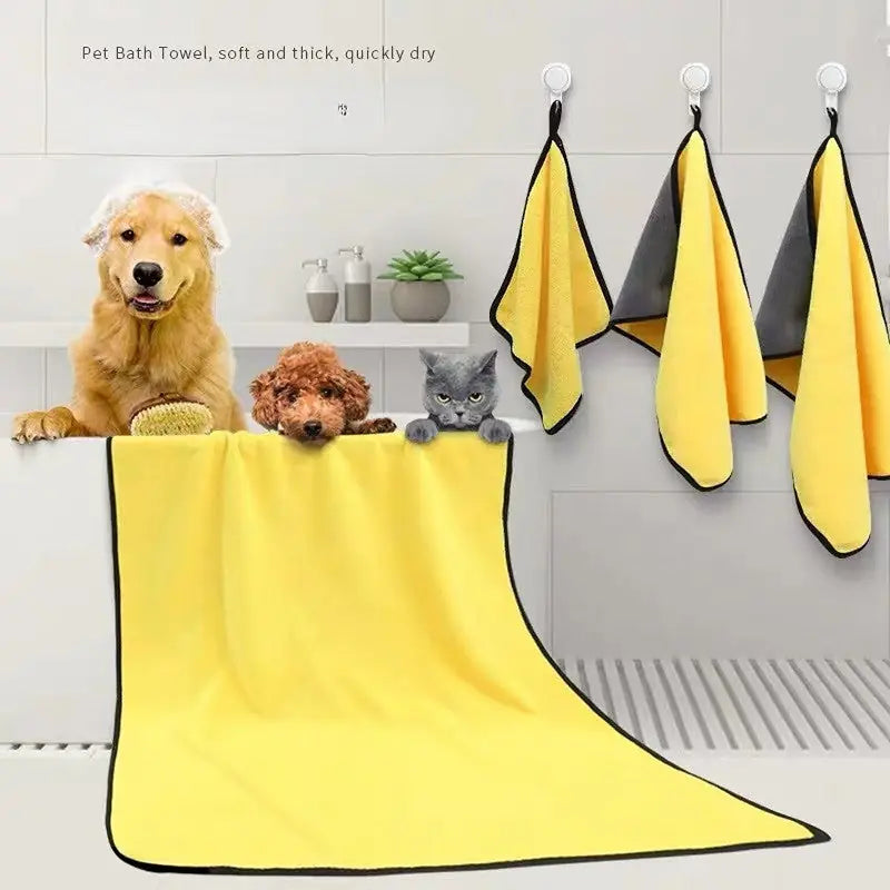 Dog Towels For Drying Dogs Drying Towel Dog Bath Towel, Quick-drying Pet Dog And Cat Towels Soft Fiber Towels Robe Super Absorbent Quick Drying Soft Microfiber Pet Towel For Dogs, Cats Yellow Meifu Market