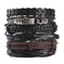 genuine leather bracelet | adjustable woven bracelet | multi-layer charm bracelet | energy saving