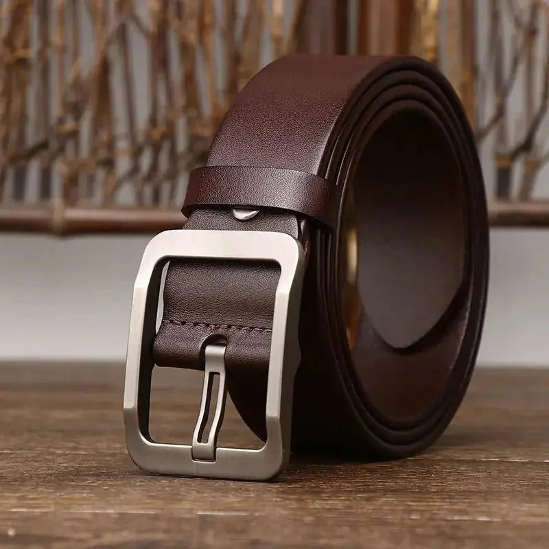 stainless-steel buckle | genuine-leather belt | office-to-casual belt | ultrasonic cleaning