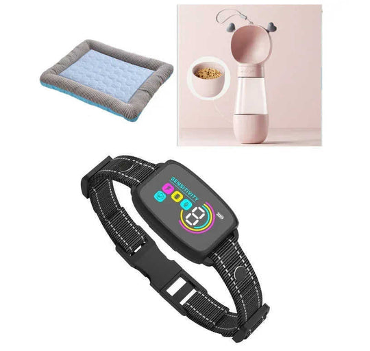 Smart Automatic Anti Barking Dog Collar Rechargeable Bark Stopper Stop Barking HD Digital Display IP67 Waterproof Collar For Dogs Pet Products Meifu Market