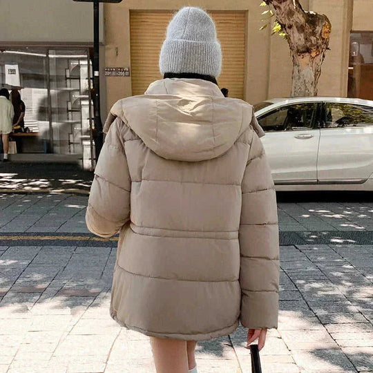 heavyweight cotton padded coat | thermal insulated winter jacket | long sleeve quilted coat | energy saving
