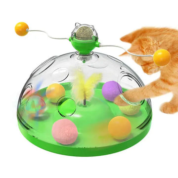 Meows Windmill Funny Cat Toys Interactive Multifunctional Turntable Pet Educational Toys With Catnip Luminous Ball Pinwheel Toys Pet Products Meifu Market