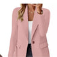 Ins Lapel Button Jacket Fashion Commuter Casual Suit Jacket Women's Long-sleeved Tops Outwear Clothing Meifu Market