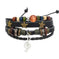 genuine cowhide leather bracelet | adjustable multi-layer bracelet | vintage style leather jewelry | ultrasonic cleaning