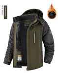 fleece-lined jacket for men | mid-length insulated parka | heavy-duty cold weather coat | energy saving