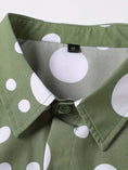 long sleeve polka dot shirt | cotton blend casual shirt | mens button down shirt | ultrasonic cleaning