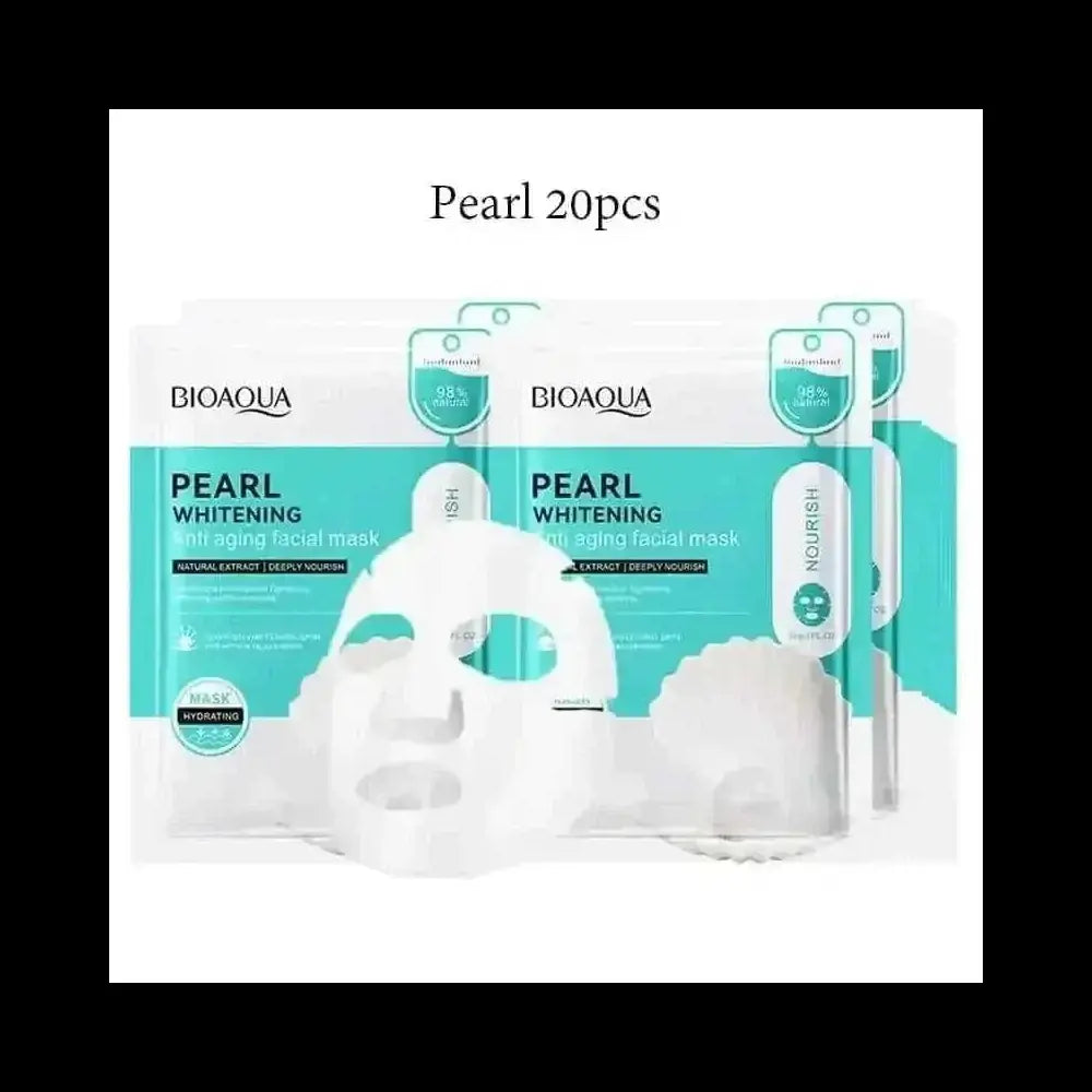 20pcs BIOAQUA Snail Hyaluronic Acid Face Mask skincare Moisturizing Anti Wrinkle Whitening Facial Masks Face Skin Care Pro...