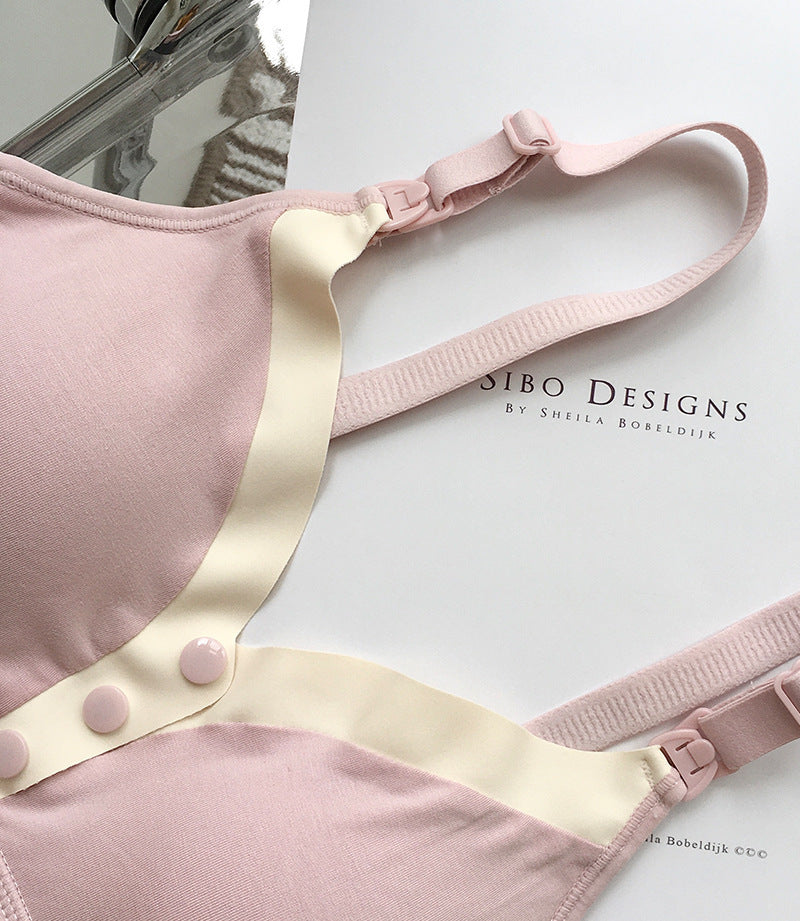 Women's Nursing Bra Vest - Soft Cotton Spandex Maternity Underwear with Detachable Straps Meifu Market