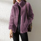 Double Faced Fleece Warm High Neck Sweater Women Cardigan Meifu Market
