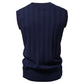 European Size V-neck Twist Sweater Vest Men's Business Sweater Waistcoat meifu market