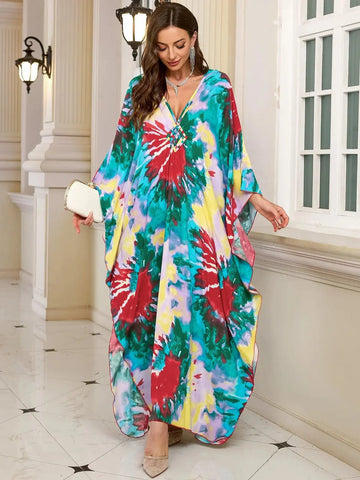 Fashion Personalized Cotton Printed Beach Dress Women