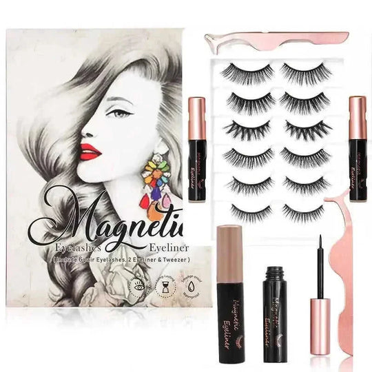 magnetic eyeliner kit | waterproof false lashes | no glue eyelash set | energy saving