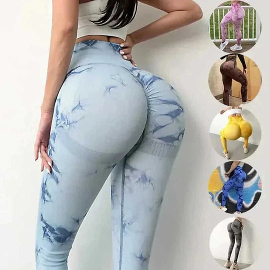 seamless yoga leggings | high-waisted workout tights | squat-proof gym pants | ultrasonic cleaning