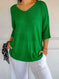 Solid Long Sleeve Sweater Slimming V-neckline Knitwear Women's Bottoming Shirt Meifu Market