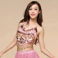 sequined dance top | chili red bra top | stretchable dance costume | energy saving
