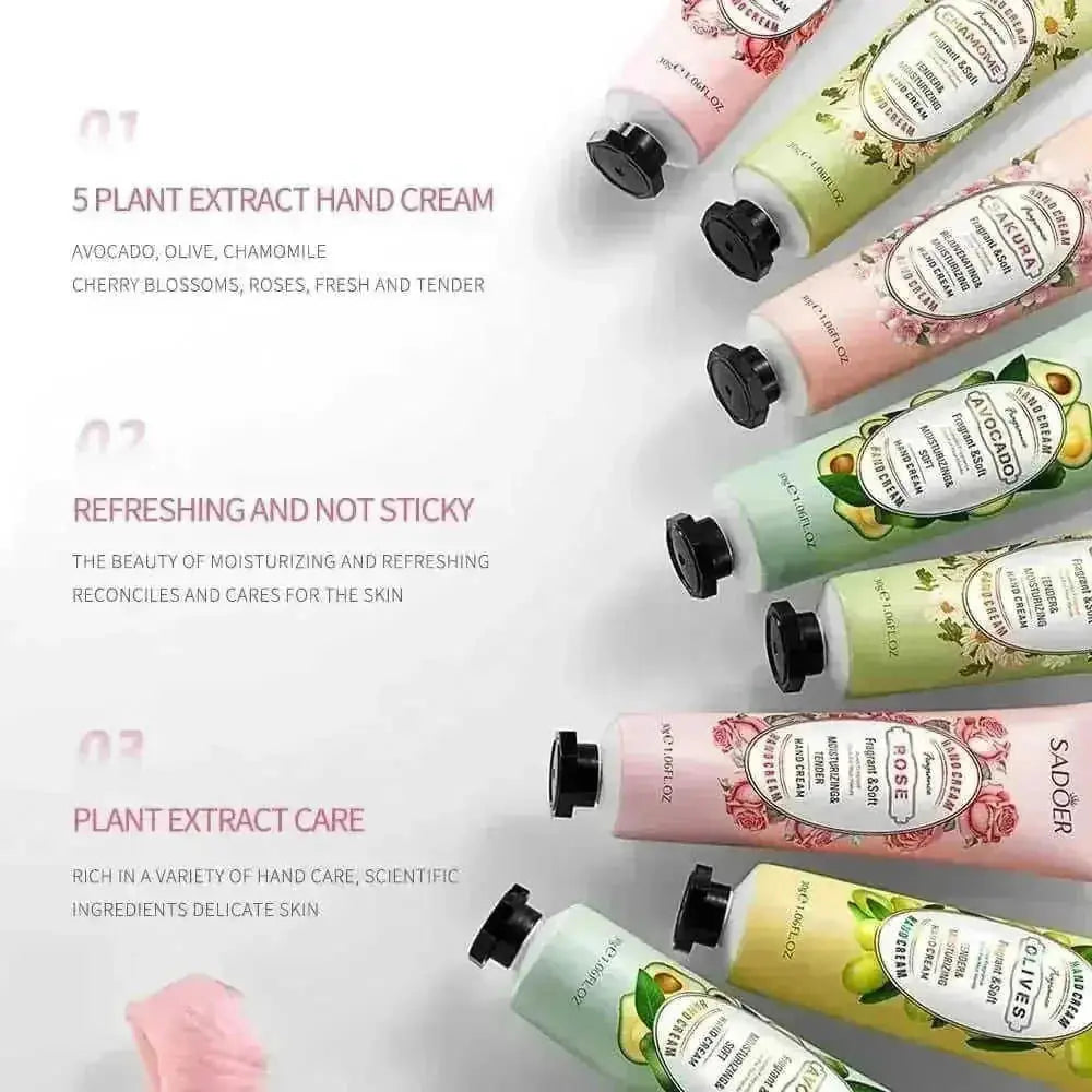 Avocado Sakura Hand Cream Sets - Moisturizing & Anti-Wrinkle Skincare - Meifu Market