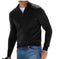 Men's Fashion Casual Long Sleeve V-neck Cashmere Zipper Top XS - packaging and presentation