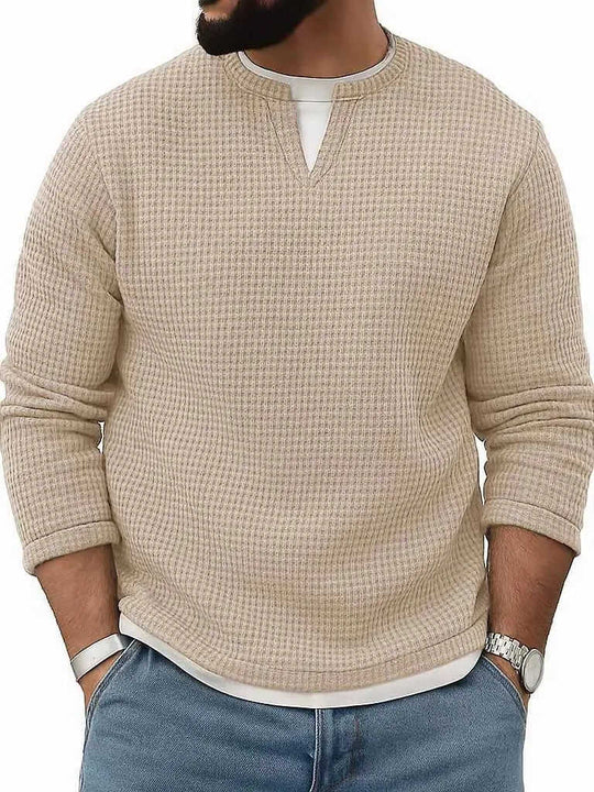 Mens FallWinter Two-Piece Crew-Neck Long-Sleeve Top M - complete package contents