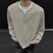 Contrast Colors False-two-piece Trendy V-neck Waffle Sweater Casual All-matching Tops Black - color variant display