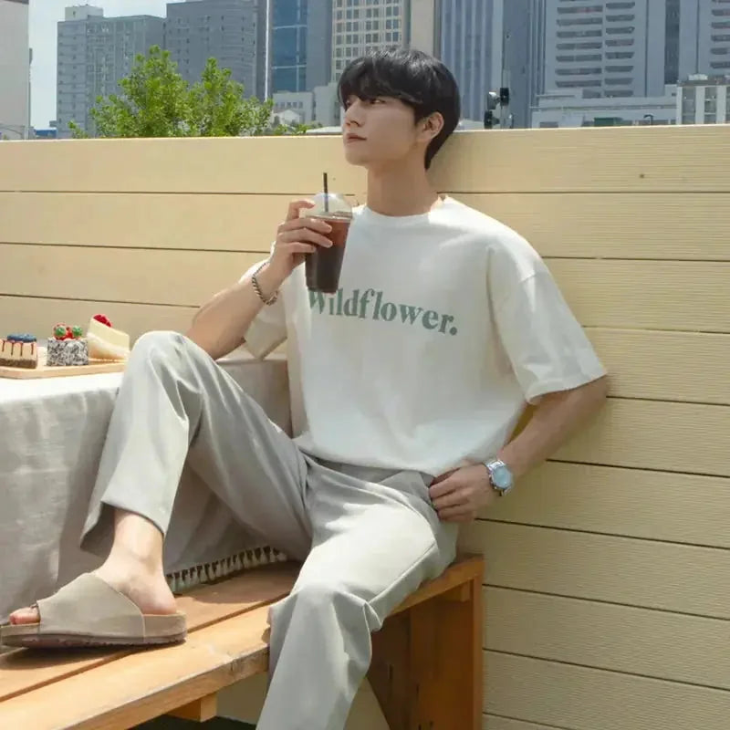 premium cotton t-shirt | oversized fit t-shirt | korean fashion streetwear | energy saving