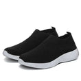 stretch mesh slip-on shoes | breathable knit flats | soft sole walking shoes | energy saving