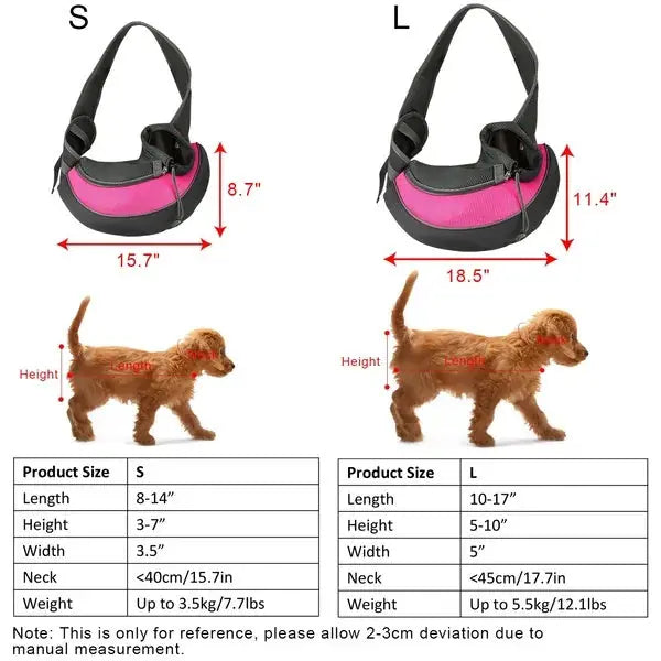 Pet Carrier For Dogs Cats Hand Free Sling Adjustable Padded Strap Tote Meifu Market