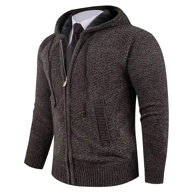 fleece-lined knitwear | lightweight mens sweater | cold weather hoodie | ultrasonic cleaning