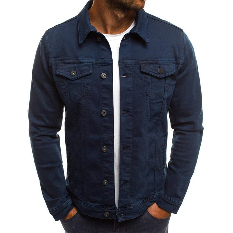 Casual Men Jacket Denim Button Shirt Meifu Market