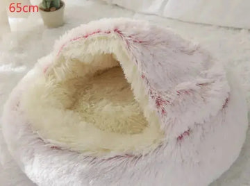 2 In 1 Dog And Cat Bed Pet Winter Bed Round Plush Warm Bed House Soft Long Plush Pets Bed Pet Products Meifu Market