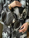 abaya with drop shoulder sleeves | printed kaftan robe | long sleeve maxi dress | ultrasonic cleaning