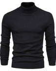 Men's Solid Color Slim Pullover Turtleneck Sweater Winter Casual Tops Clothing Meifu Market