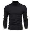 Men's Solid Color Slim Pullover Turtleneck Sweater Winter Casual Tops Clothing Meifu Market